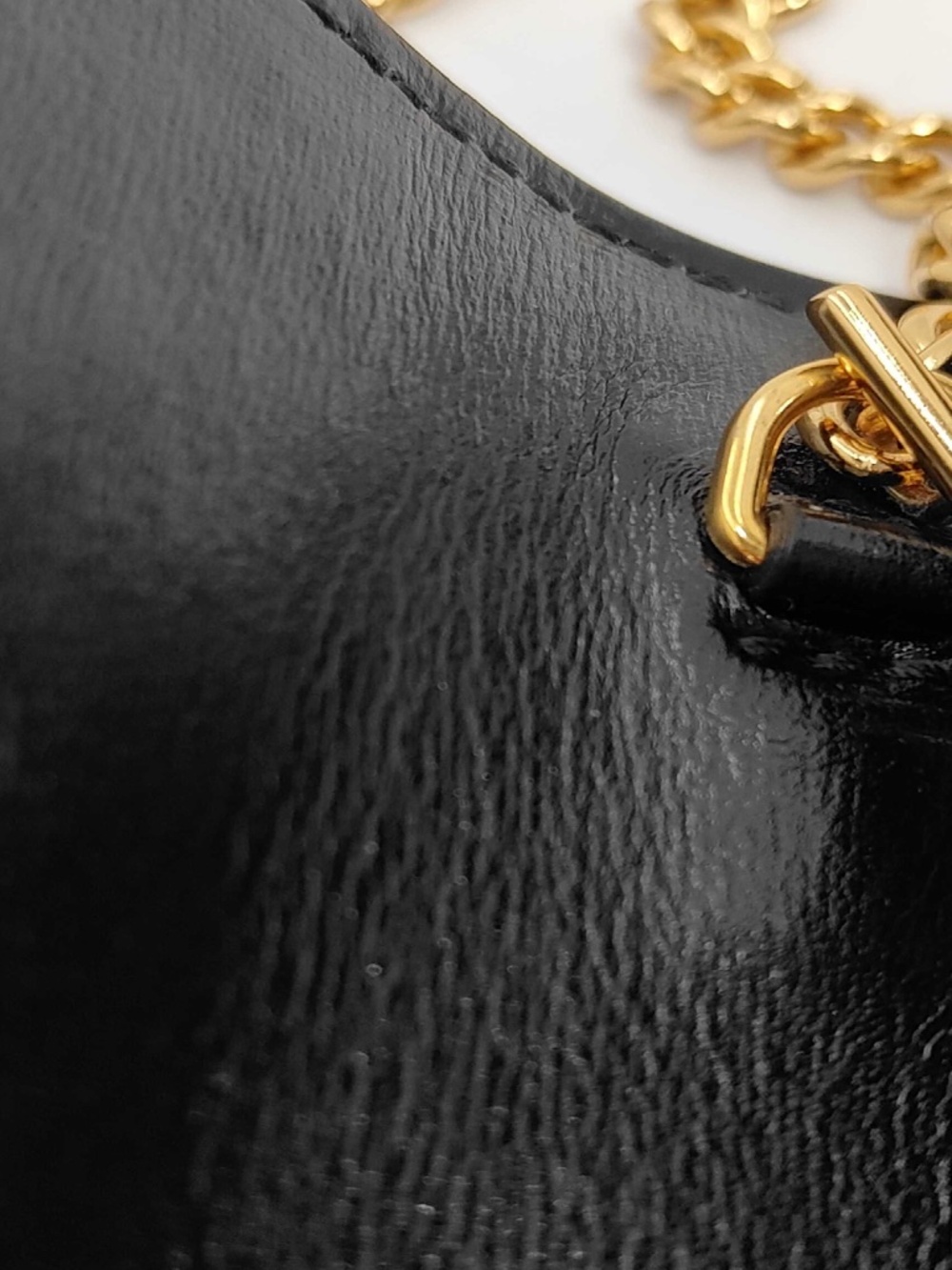 Gucci Jackie 1961 Chain Wallet Shoulder Bag Ivory Black Leather Gold Hardware - Picture 9 of 13